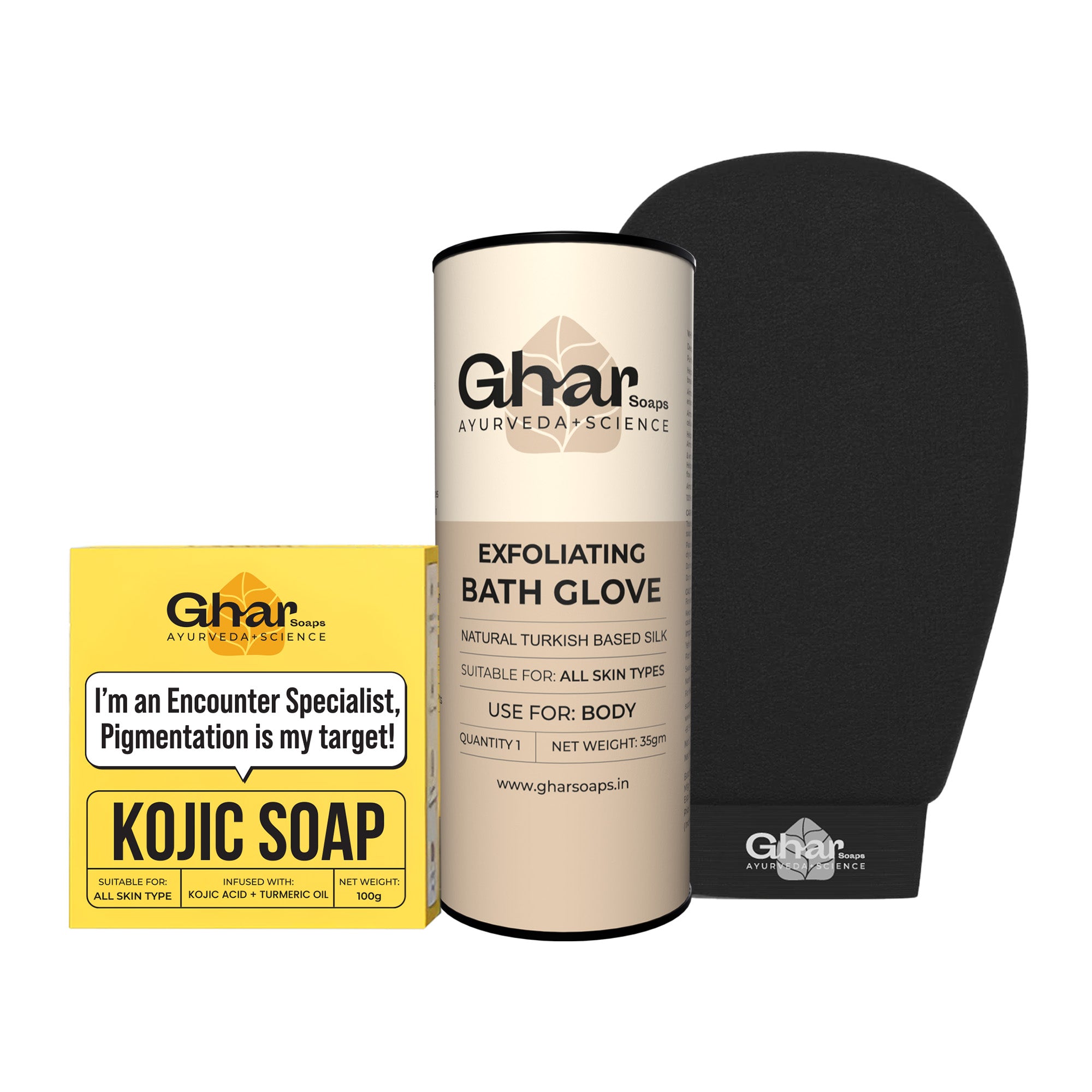 Kojic Soap + Exfoliating Body Glove Combo