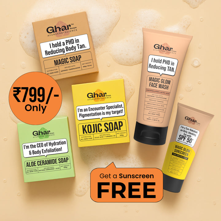 Natural Soaps Trio with Free Magic Sunscreen