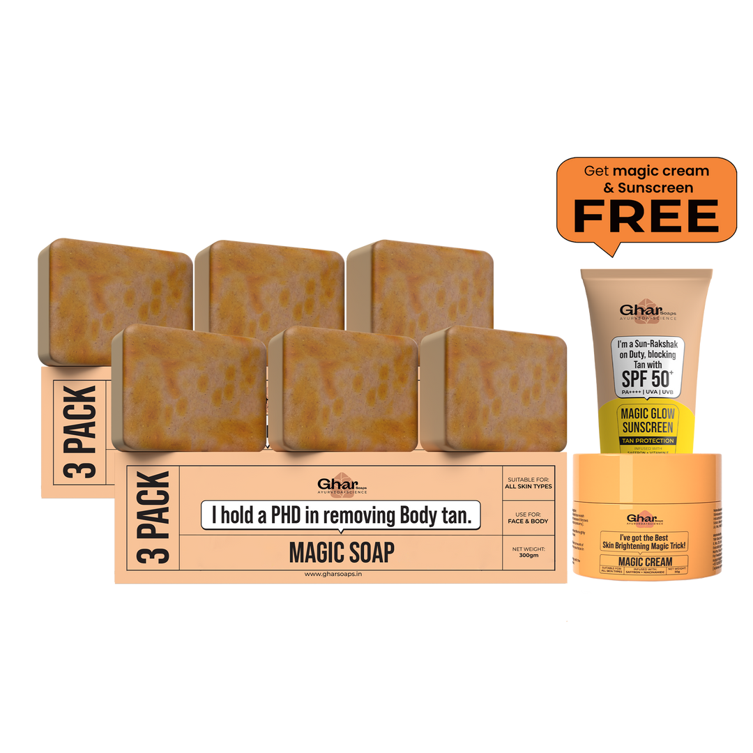 Magic Soap + Free Magic Cream + Free Sunscreen