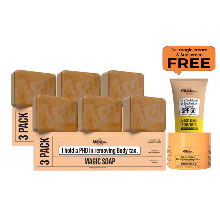 Magic Soap + Free Magic Cream + Free Sunscreen