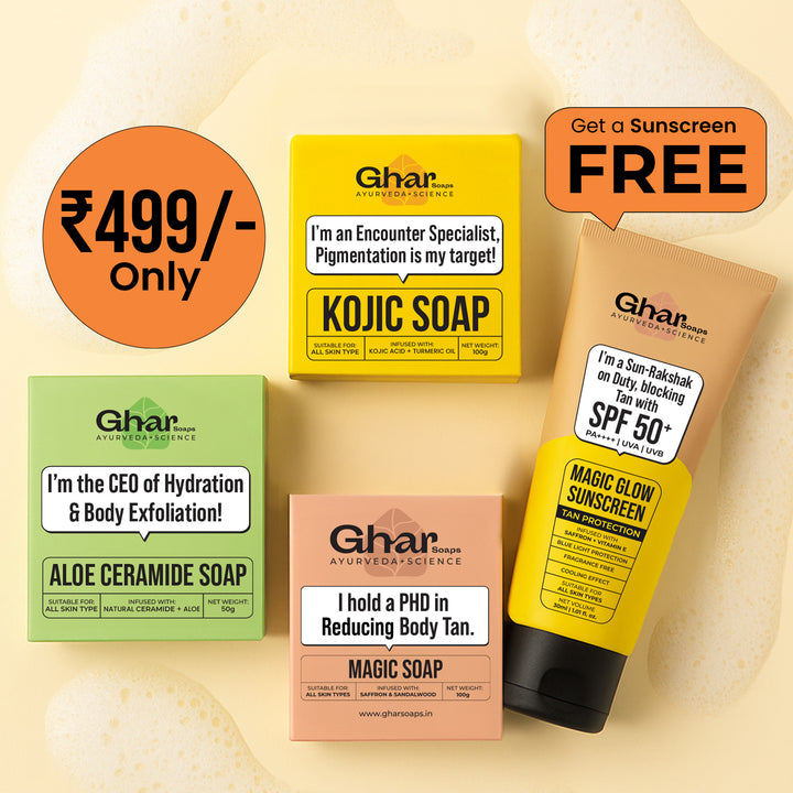 Natural Soaps Trio with Free Magic Sunscreen