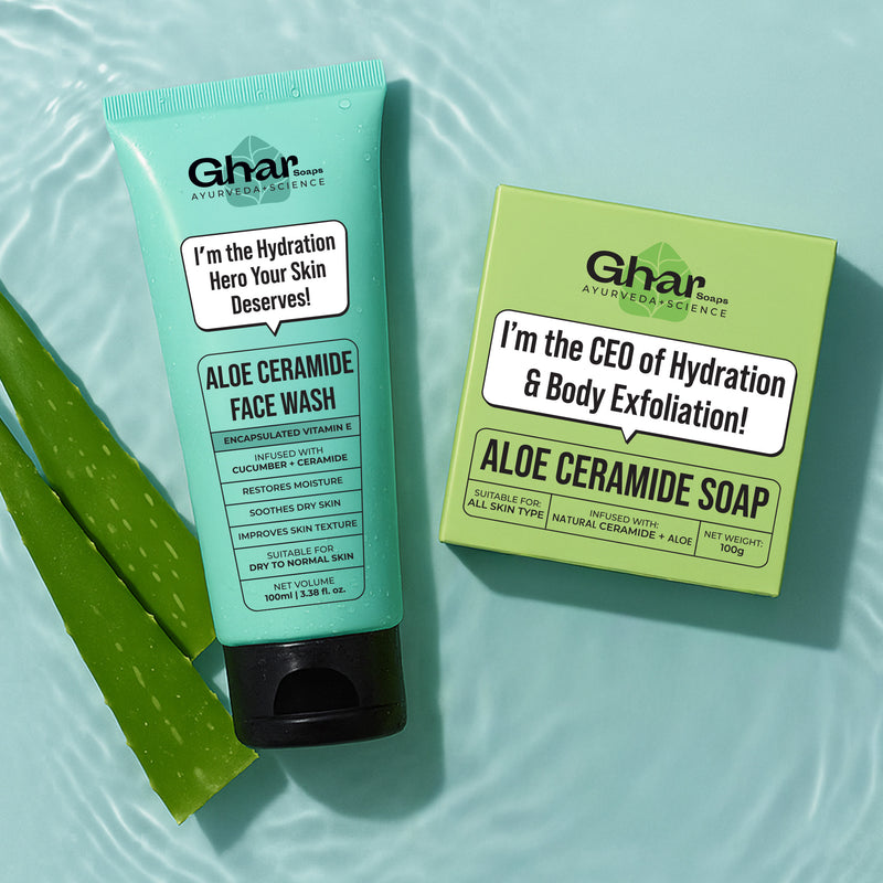 Aloe Ceramide facewash & Soap Combo