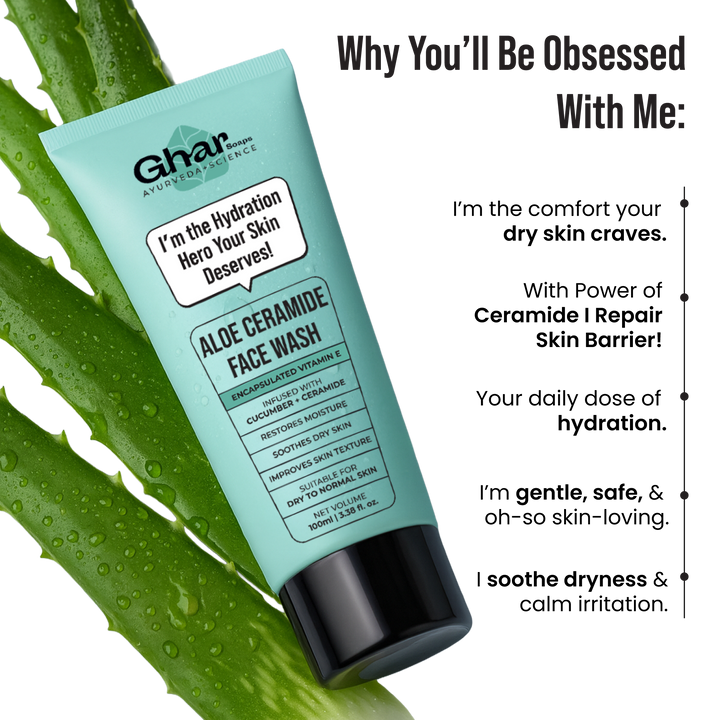 Aloe-Ceramide Face Wash For Dry to Normal Skin