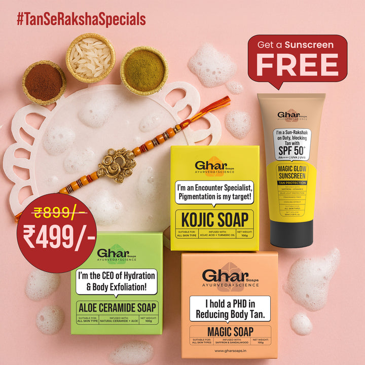 Natural Soaps Trio with Free Magic Sunscreen
