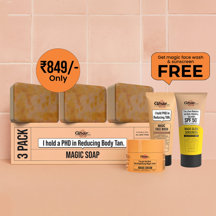 Magic Soap + Face wash + Magic Cream + Sunscreen