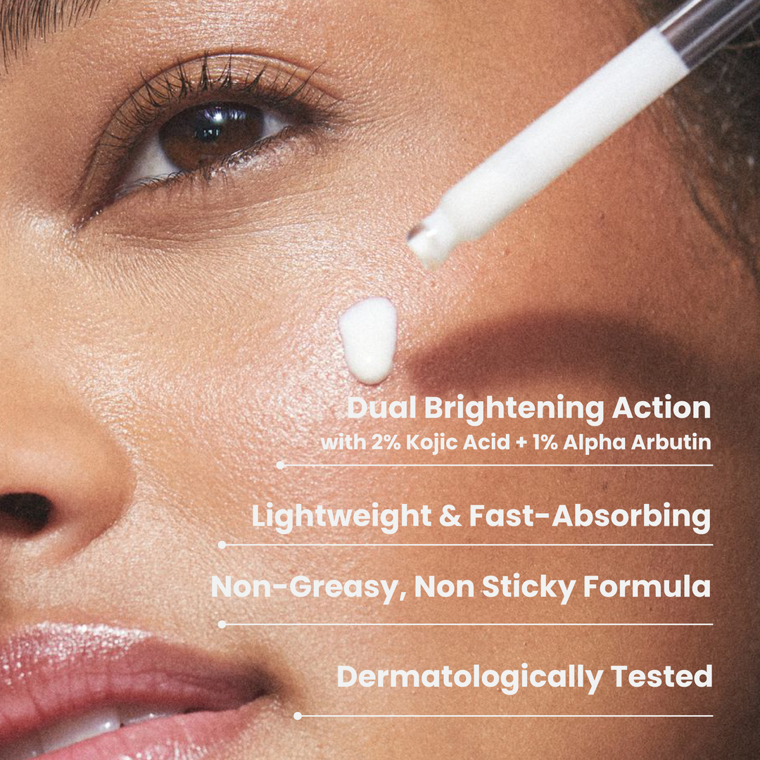 2% kojic acid serum infused with 1% alpha arbutin to reduce pigmentation