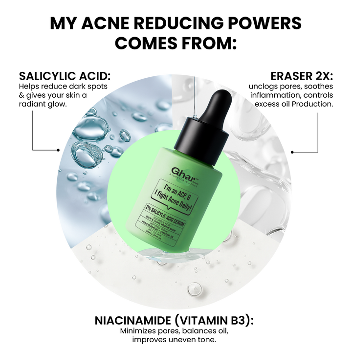 salicylic acid serum with eraser 2x, To Reduce Acne, Pimples