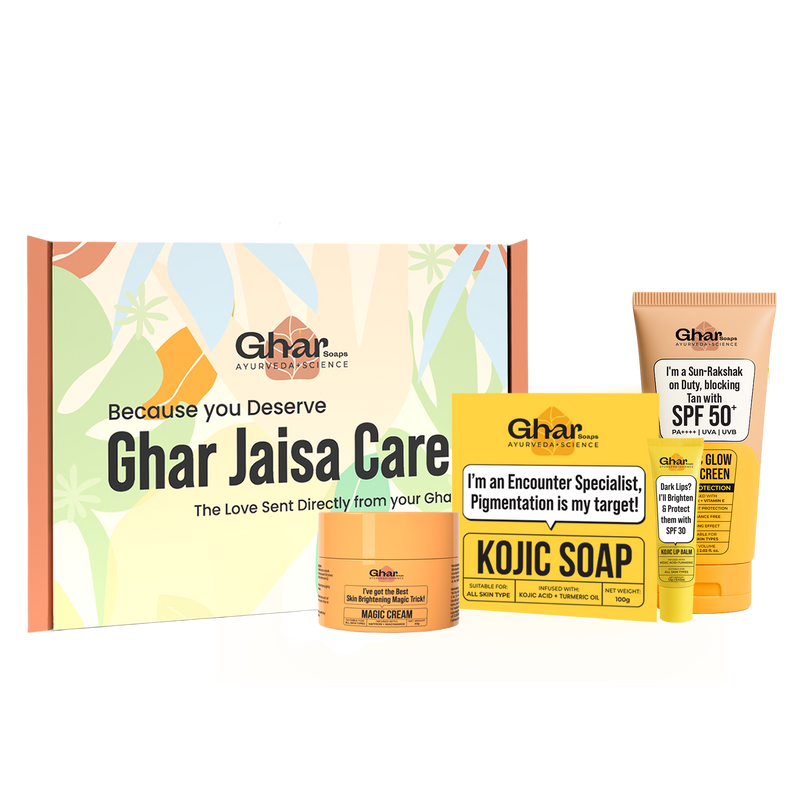 Magic Cream + Kojic Soap + Sunscreen + Lipbalm