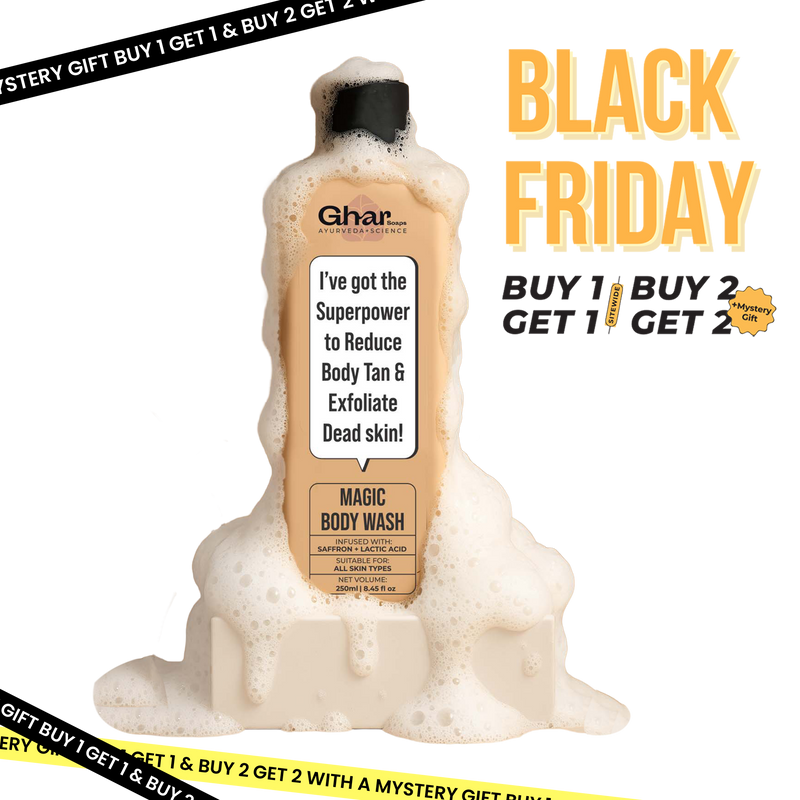 Magic De-Tan & Exfoliating Body Wash with Saffron & Lactic Acid