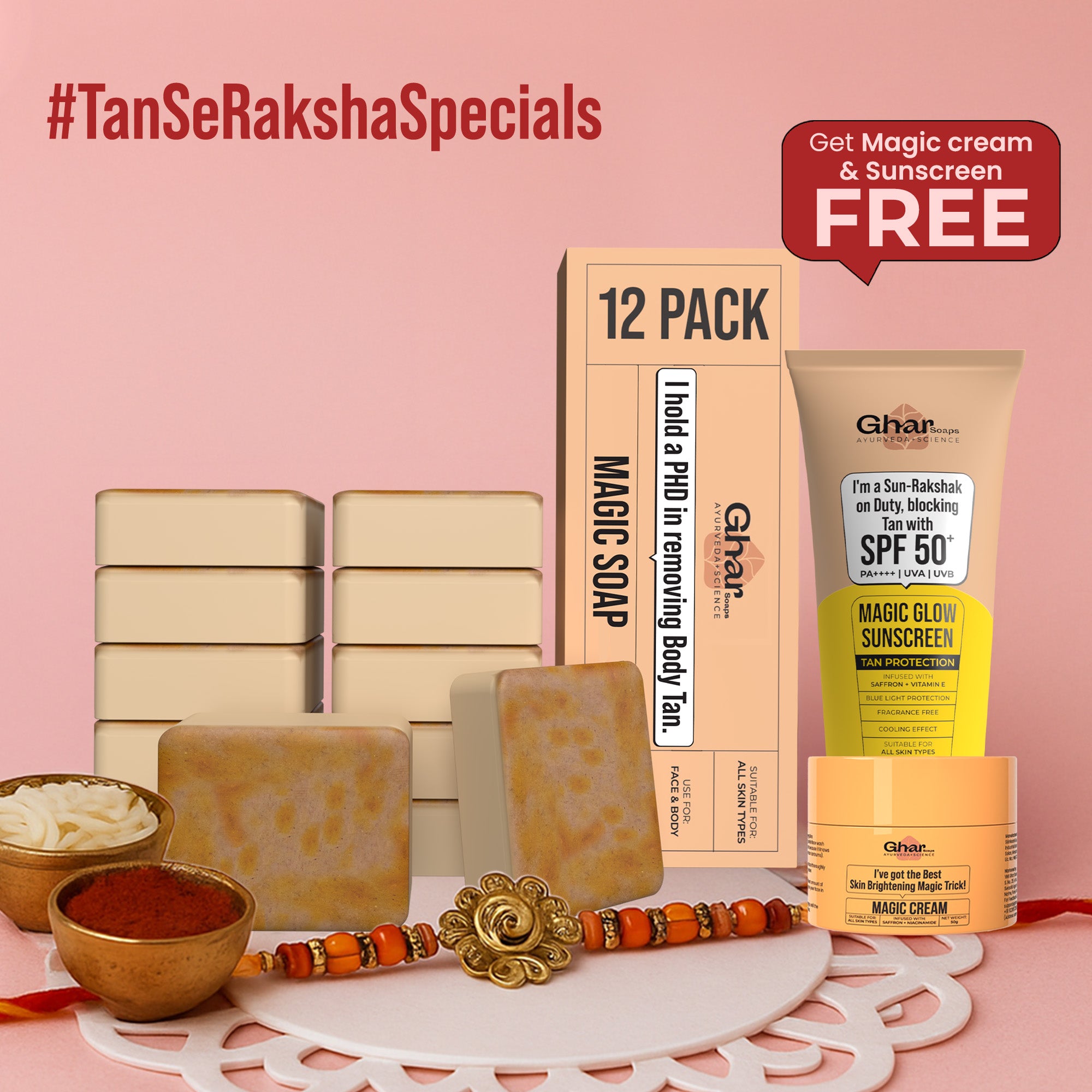 Magic Soap + Free Magic Cream + Free Sunscreen