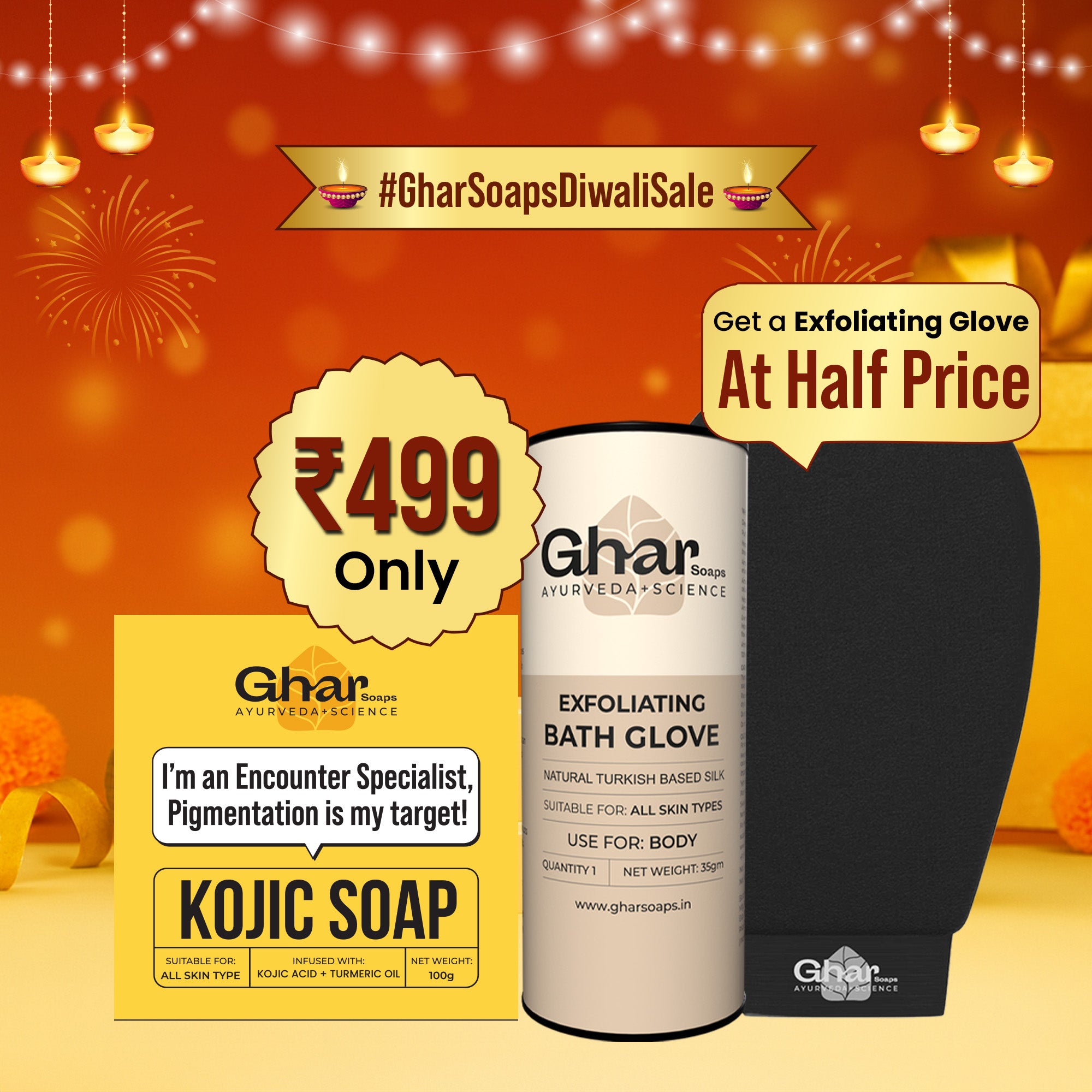 Kojic Soap + Exfoliating Body Glove Combo