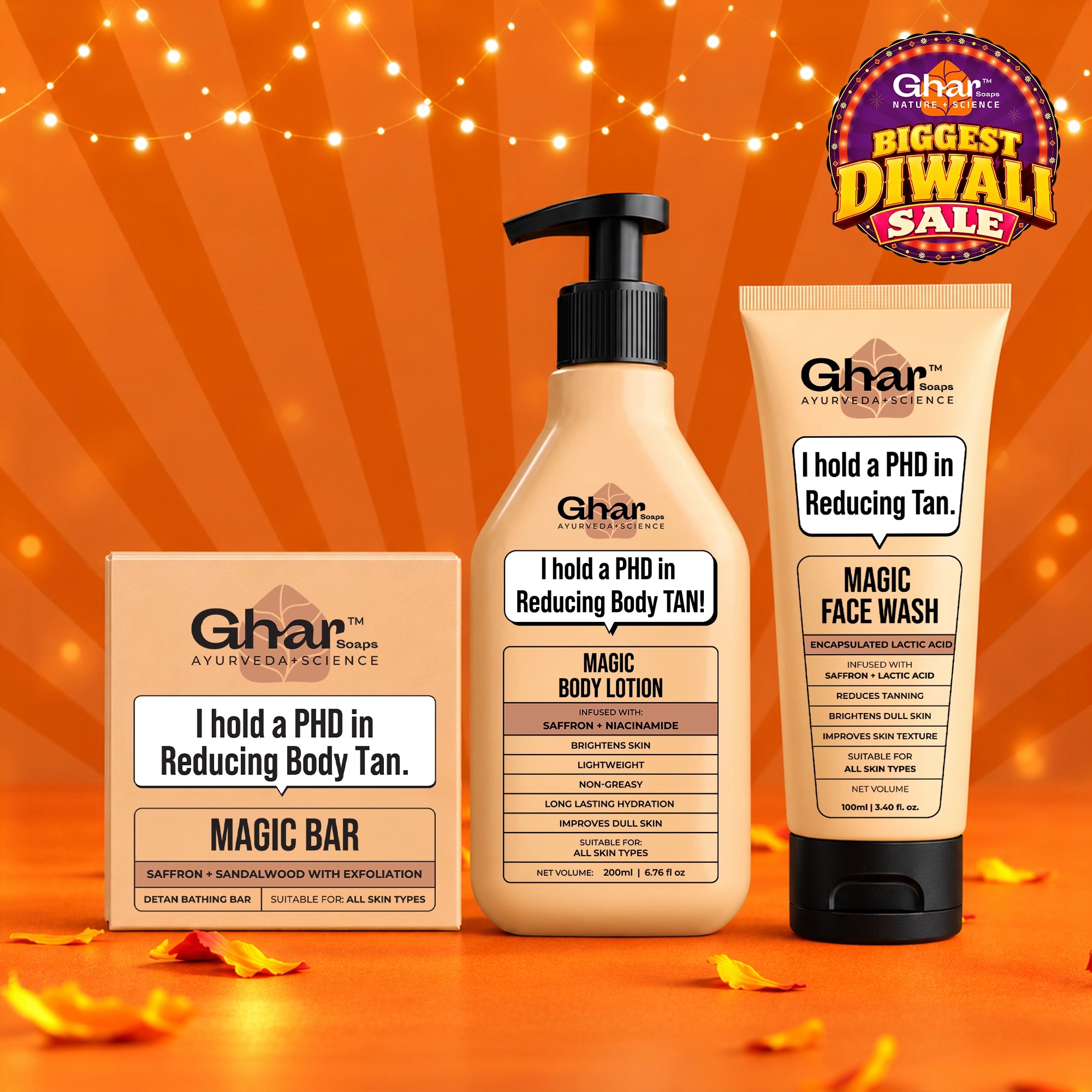 Magic Soap + Body Lotion + Magic Face Wash Combo