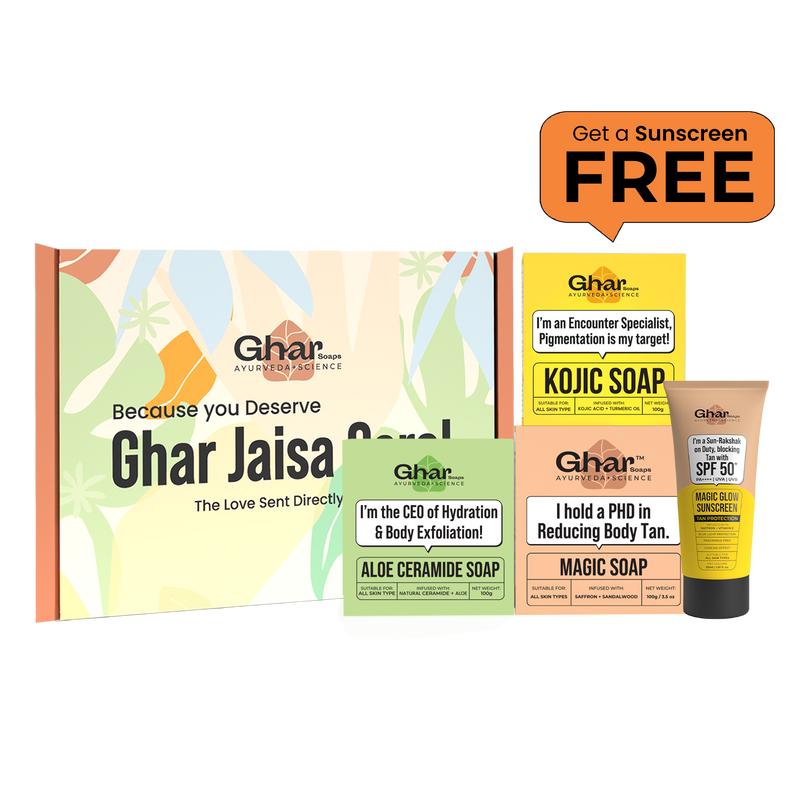 Natural Soaps Trio with Free Magic Sunscreen