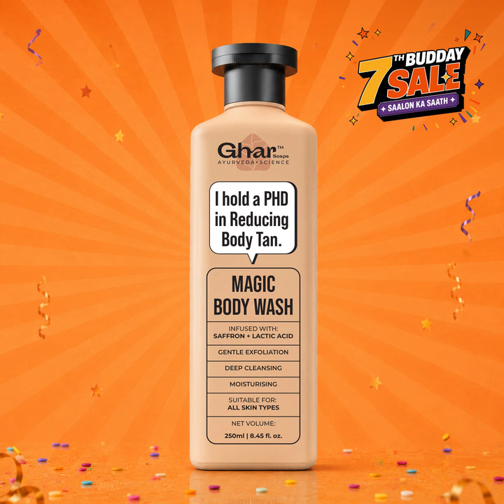 Magic De-Tan & Exfoliating Body Wash with Saffron & Lactic Acid