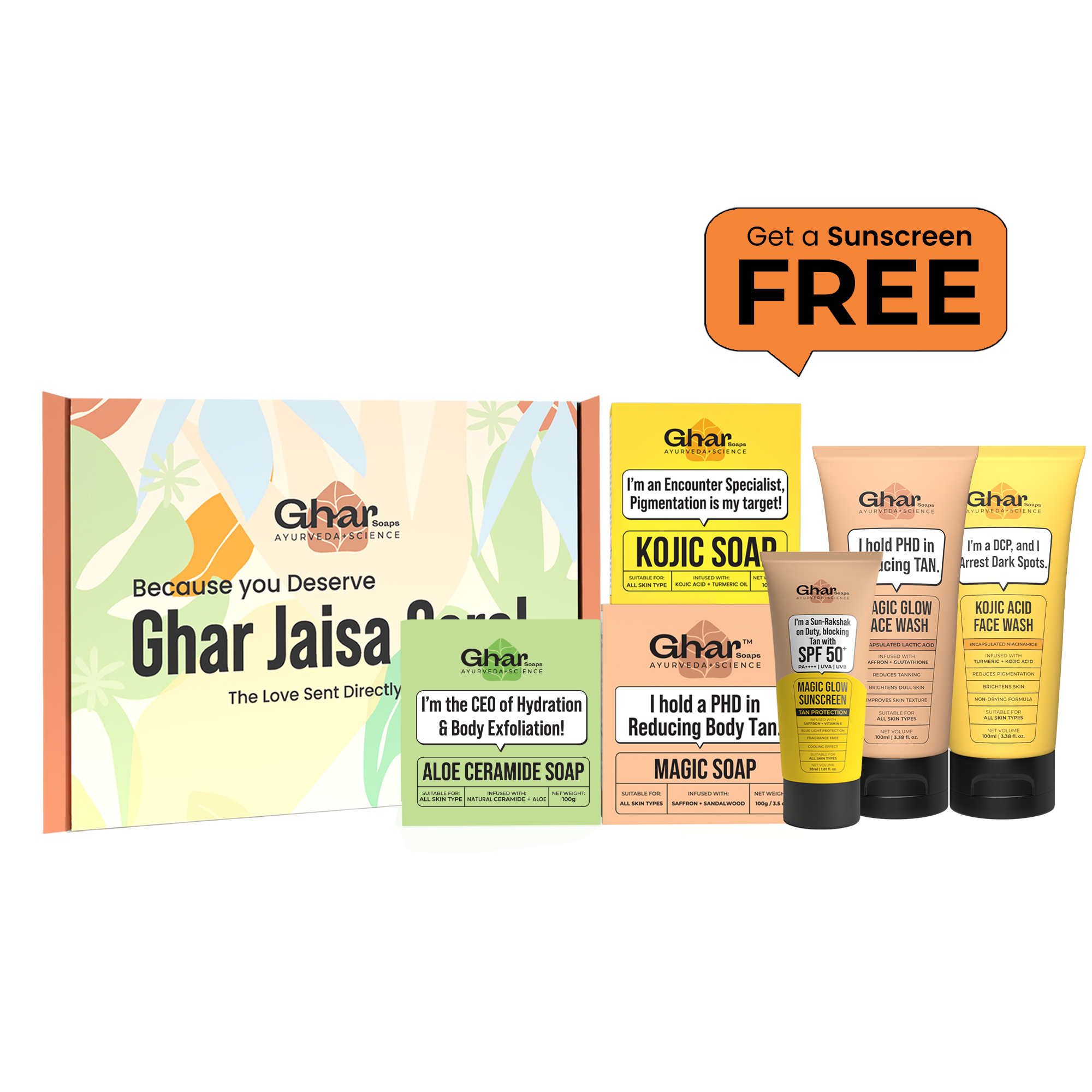 Natural Soaps Trio with Free Magic Sunscreen
