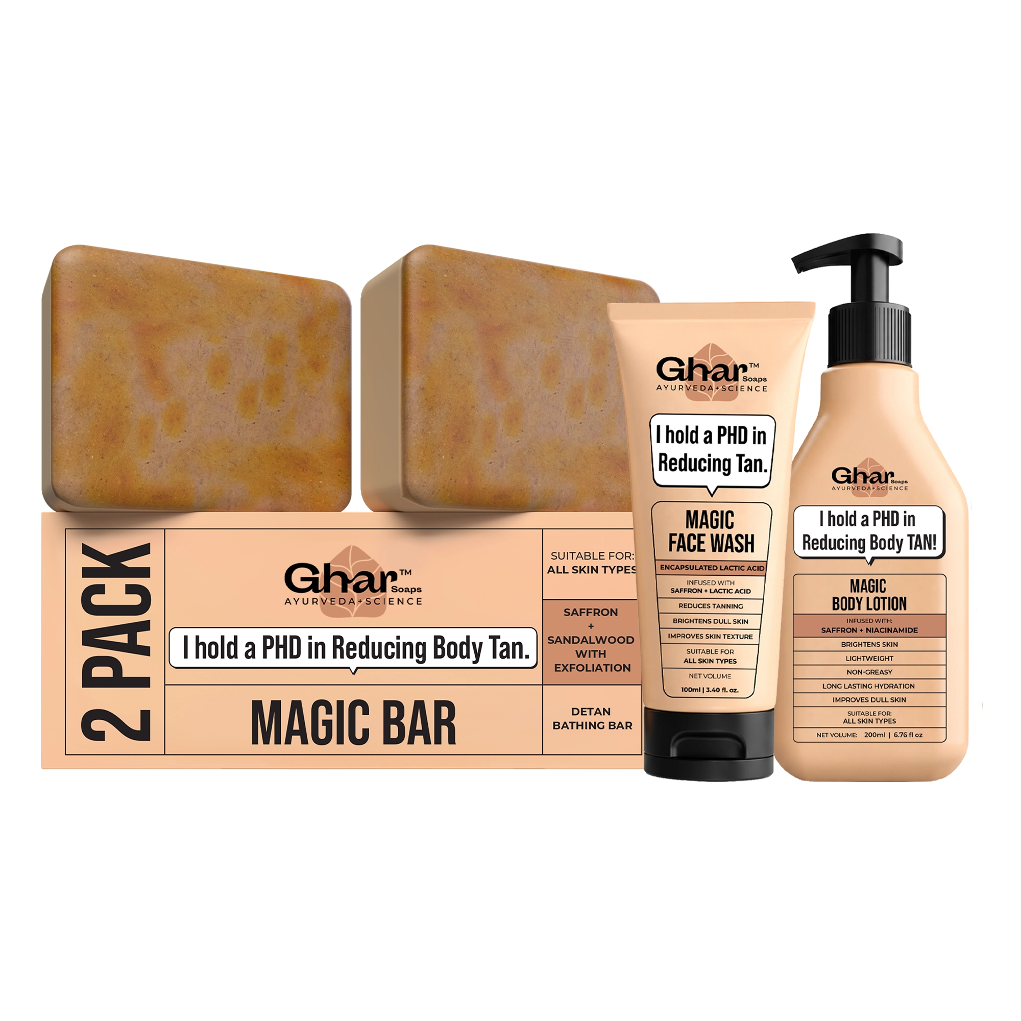 Magic Soap + Body Lotion + Magic Face Wash Combo