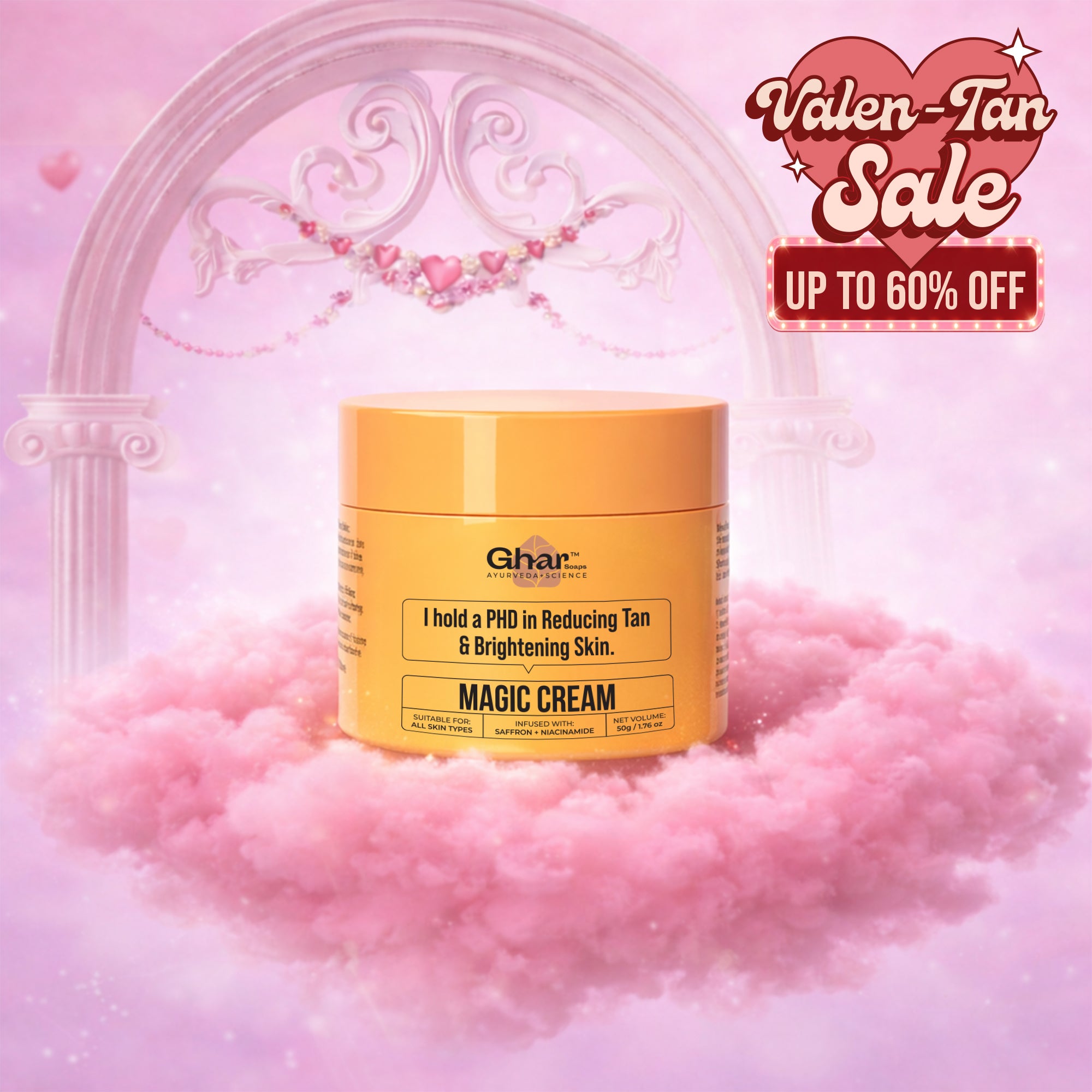Magic Cream with Saffron & Niacinamide for De-Tan & Skin Brightening