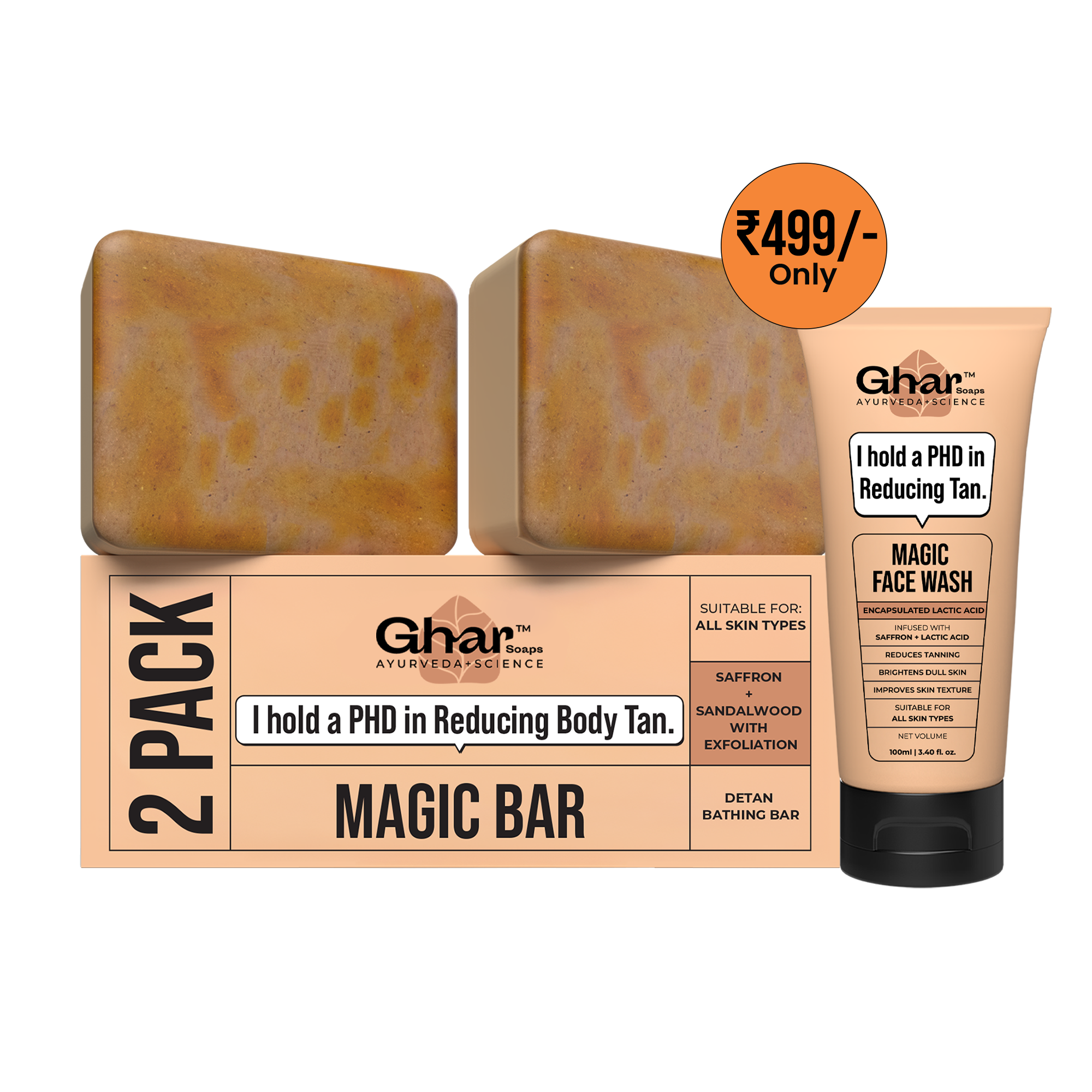 2 Pack Magic Soap +  Free Magic Face Wash 100ml