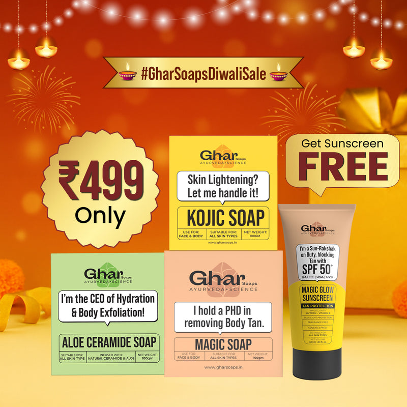 Natural Soaps Trio with Free Magic Sunscreen
