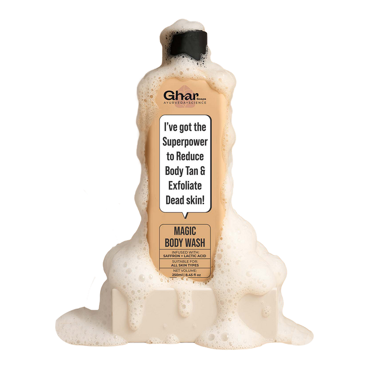 Magic De-Tan & Exfoliating Body Wash with Saffron & Lactic Acid- 250ml