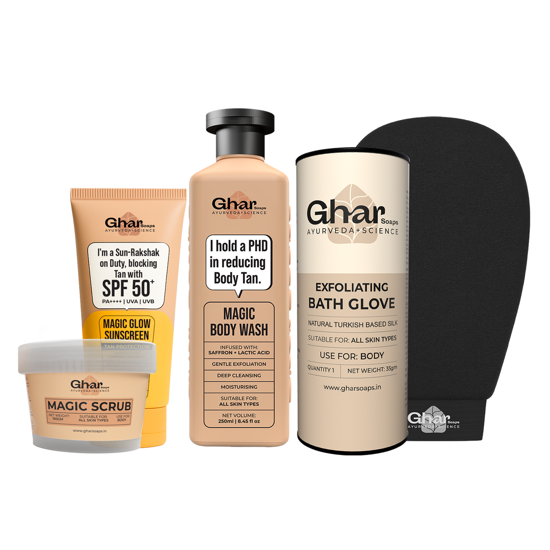 Magic De-Tan & Exfoliating Body Wash with Saffron & Lactic Acid