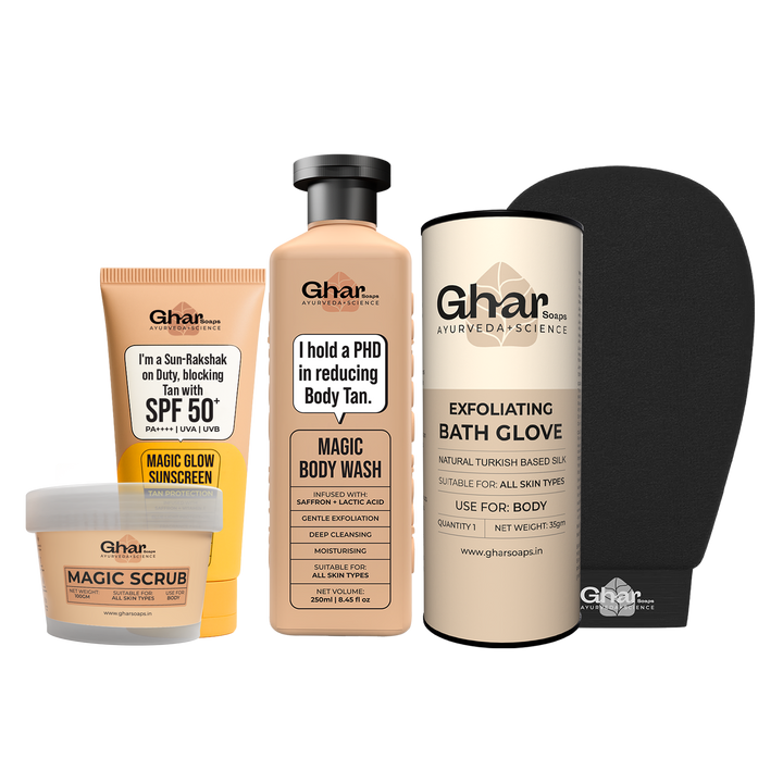 Magic De-Tan & Exfoliating Body Wash with Saffron & Lactic Acid