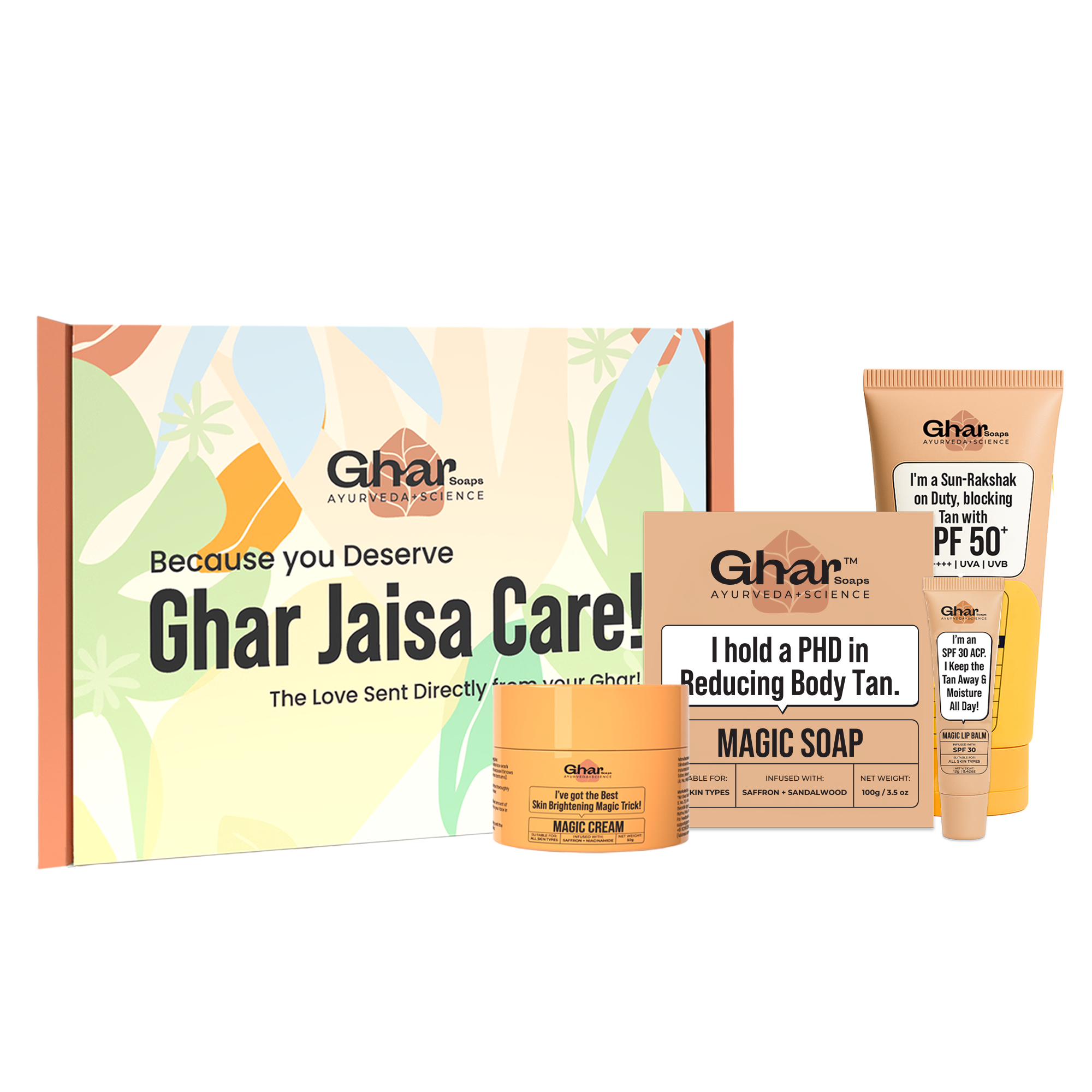 Magic Cream +Soap + Sunscreen +Lipbalm