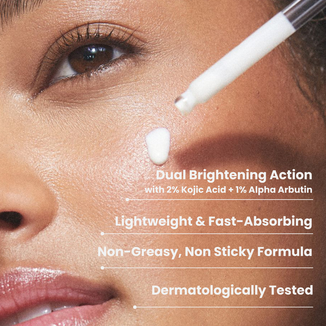 2% kojic acid serum infused with 1% alpha arbutin to reduce pigmentation