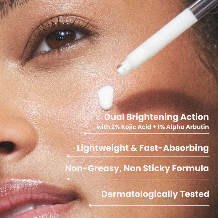 2% kojic acid serum infused with 1% alpha arbutin to reduce pigmentation