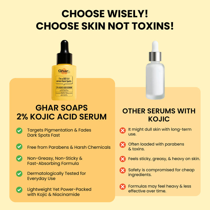 2% kojic acid serum infused with 1% alpha arbutin to reduce pigmentation
