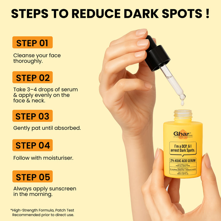 2% kojic acid serum infused with 1% alpha arbutin to reduce pigmentation