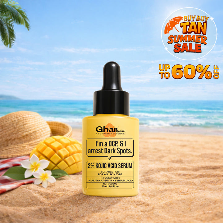 2% kojic acid serum infused with 1% alpha arbutin to reduce pigmentation