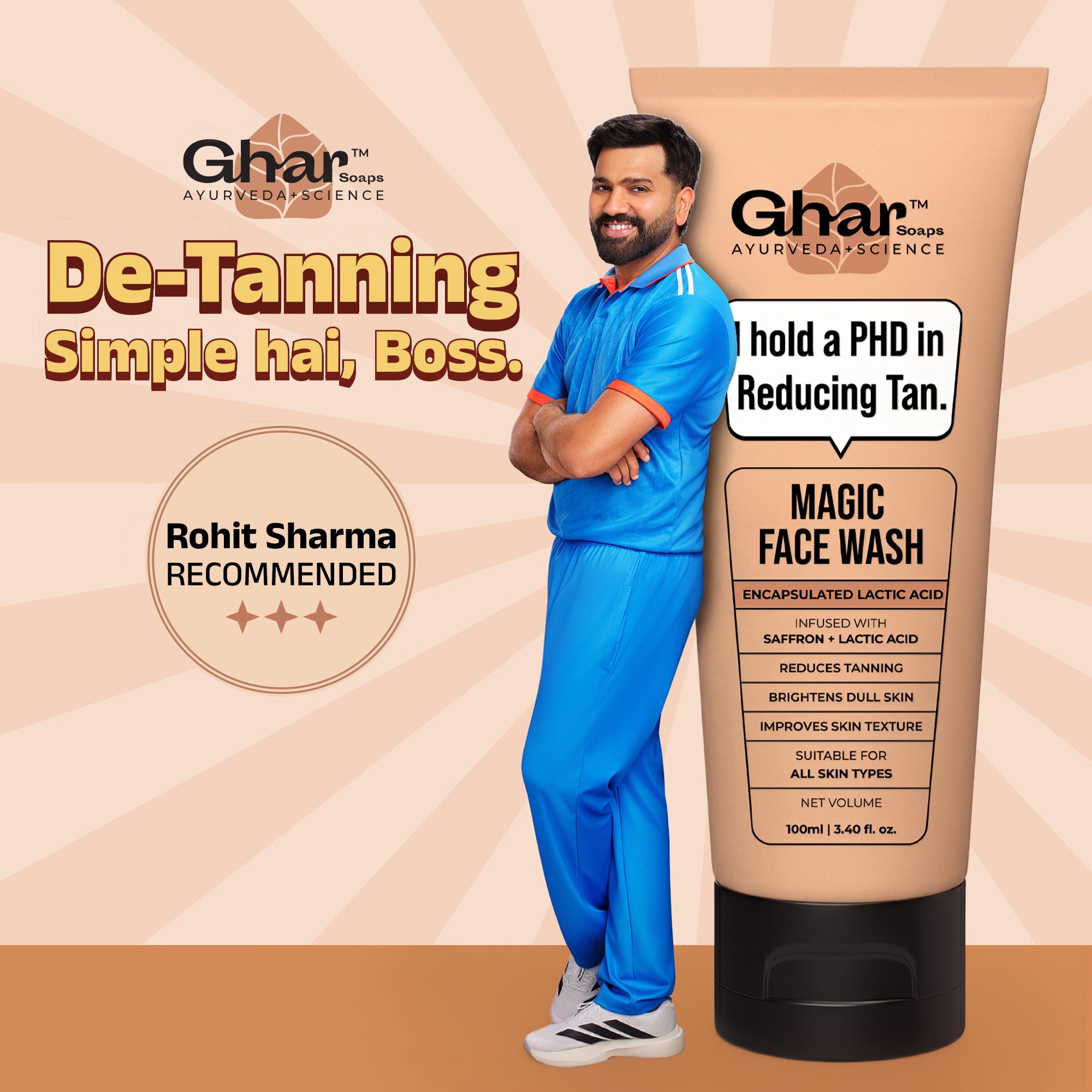 Magic Face wash With Saffron and Lactic Acid