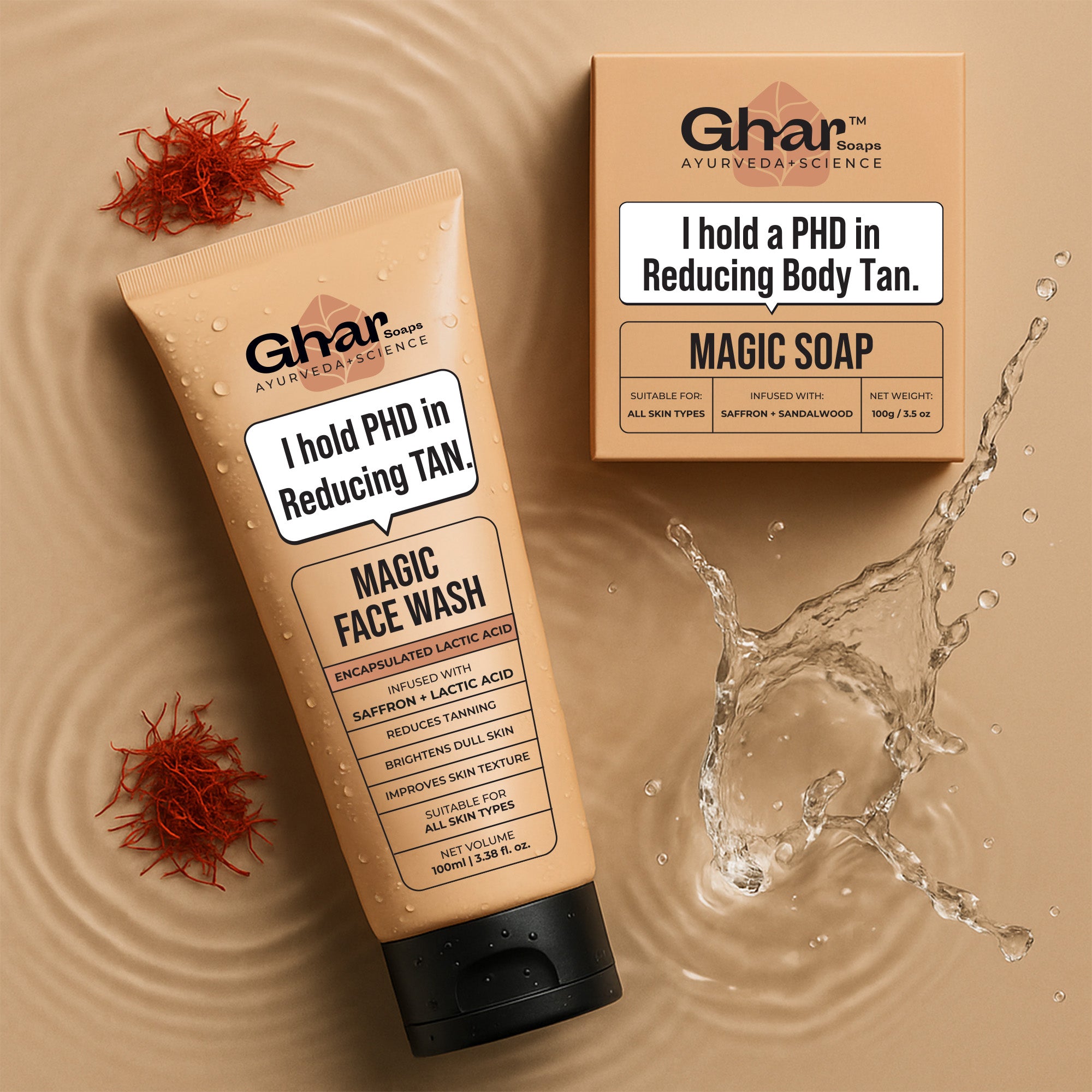 Magic Face wash With Saffron and Lactic Acid