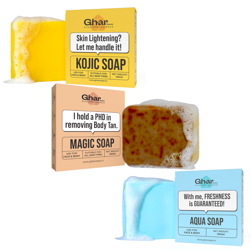 Ghar Soaps Natural Soaps Trio