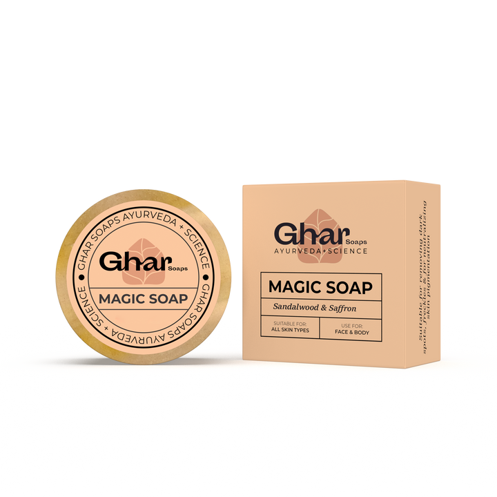 Magic Soap - Sandal wood and Saffron Soap ( sample soap 25g )