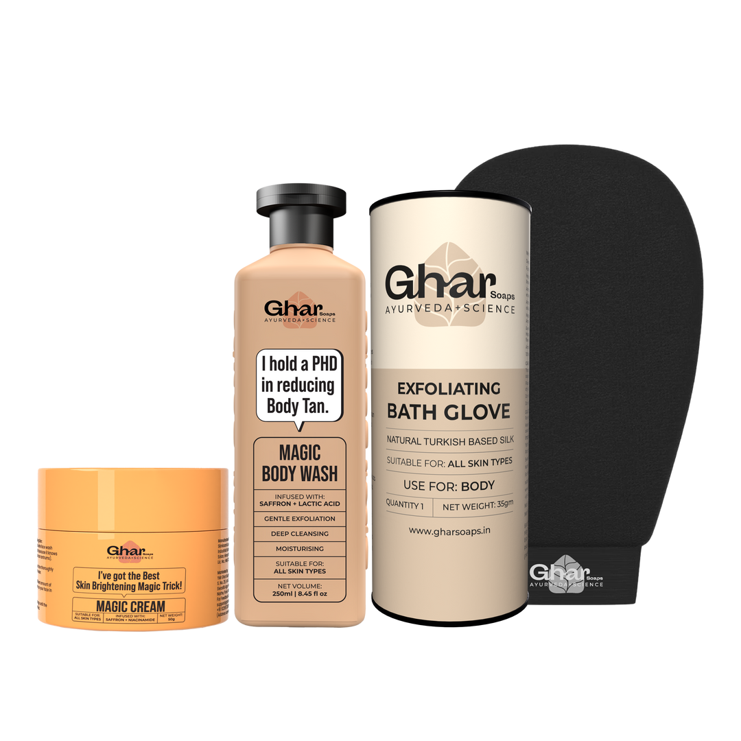 Magic De-Tan & Exfoliating Body Wash with Saffron & Lactic Acid