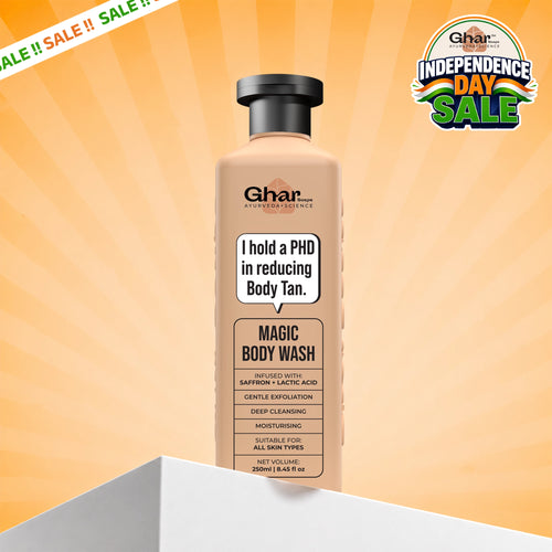Magic De-Tan & Exfoliating Body Wash with Saffron & Lactic Acid