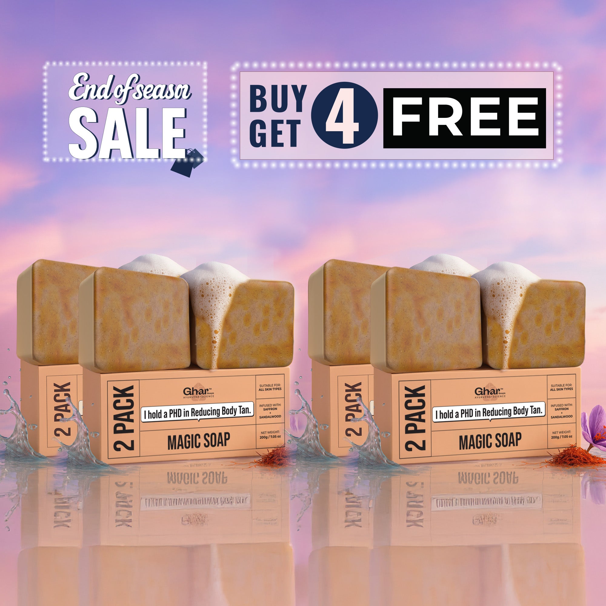 MAGIC SOAP ( SAFFRON AND SANDAL WOOD SOAP )