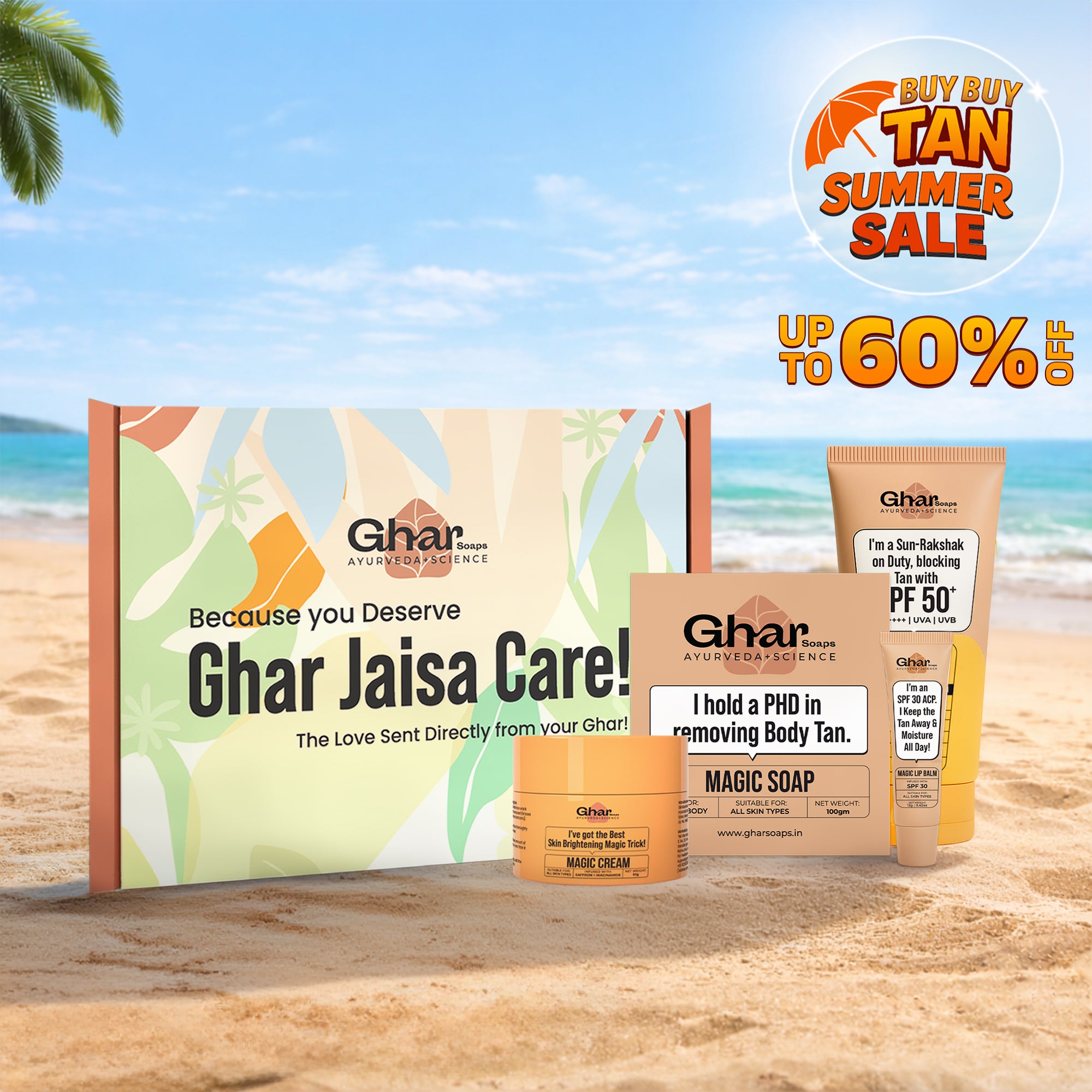 Magic Cream +Soap + Sunscreen +Lipbalm