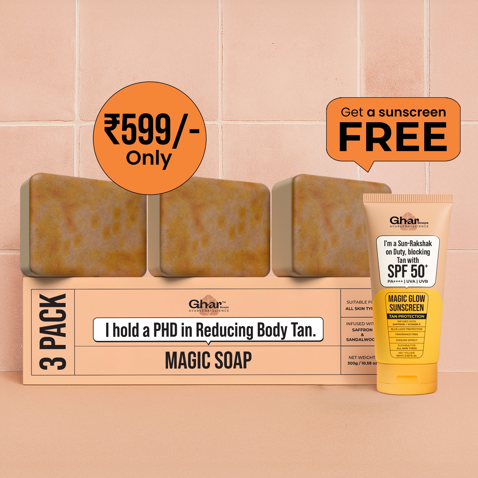 Free Magic Cream + Free Sunscreen + Magic Soap Combo